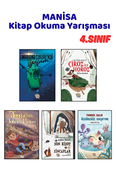 Yağmur Çocuk Manisa Kitap Okuma Yarışması 4.Sınıf Kitapları, 5 Kitap Set, 4.S...