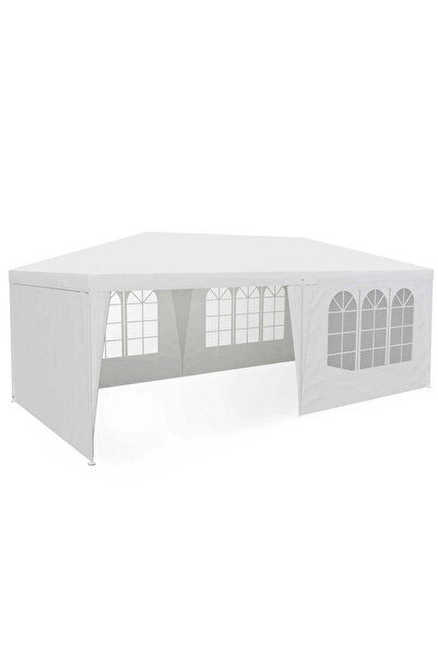 Plonos Garden Pavilion, 3 x 6 m, 6 Sidewalls, Plonos, White