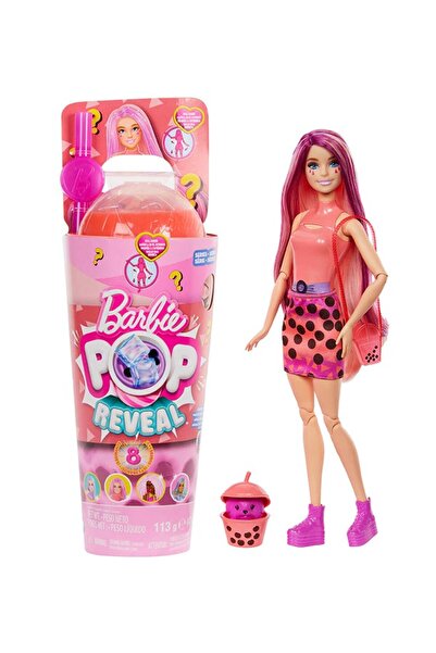 Barbie Pop Reveal Bubble Tea Doll - Pink Wick Blonde with Tumbler (HTJ22)