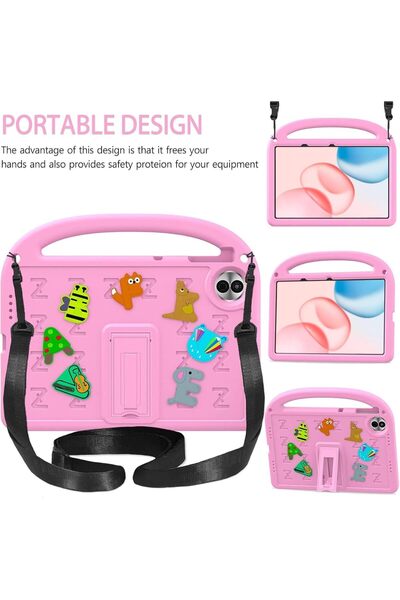 erorex Kids Case Compatible With Honor Pad 10 12.1" 2025, Cute Full Body Protective Cover With Handle Stand
