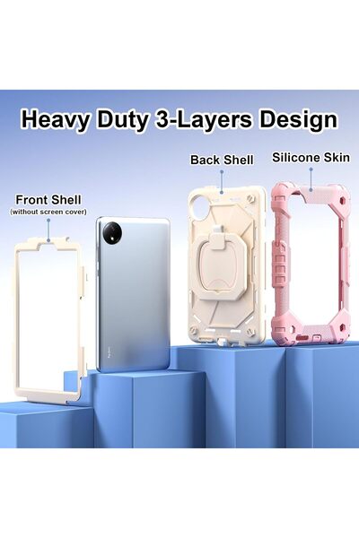 erorex متوافق مع جراب Xiaomi Redmi Pad Se للأطفال مقاس 8.7 بوصة تم إصداره عام 2024 مع حامل مقاوم للصدمات بالكامل...