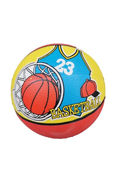 Vision XXI Basketball Rubber Ball, 24cm, Red,