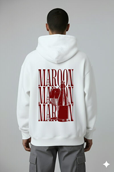 LORVEX Unisex dukserica sa bordo printom Oversize kroj