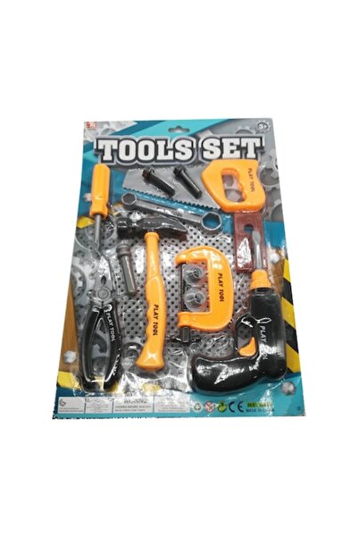 Vision Play Tool Set with Accessories: Screwdriver, Saw, Pliers, Hammer, Accessories
