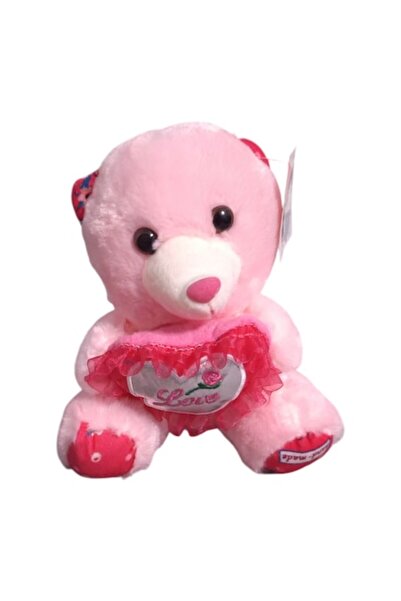 Vision XXI Ursuleț roz cu pernă în formă de inimă și volane, Vision XXI, vorb...