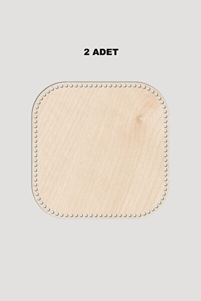 Lucena Дерев'яна квадратна овальна підставка для кошика 40x40 см 2 шт. Акація...