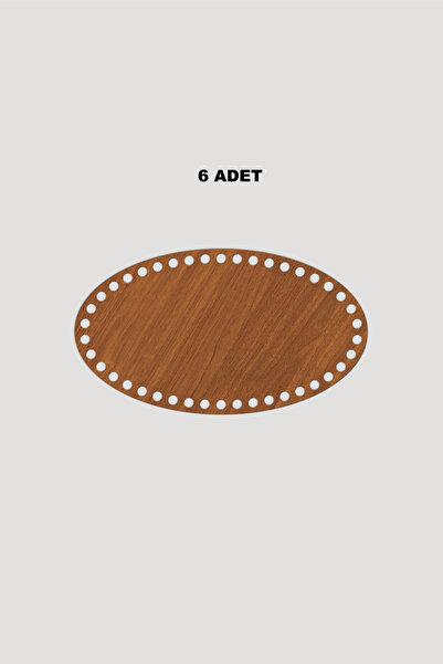 Lucena Дерев'яна еліпсна основа для кошика 15x26 см 6 штук Горіх 3 мм