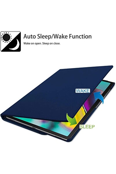 007 Lokoni case for Honor Pad 8 (2022) 12" — rotating leather protective cover, auto sleep/wake, Blue