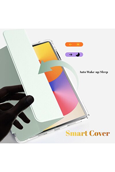 Other Vurtboly Case for Huawei MatePad SE 11" (2024) - Slim TPU, Pen Holder, Transparent Back (Pink)