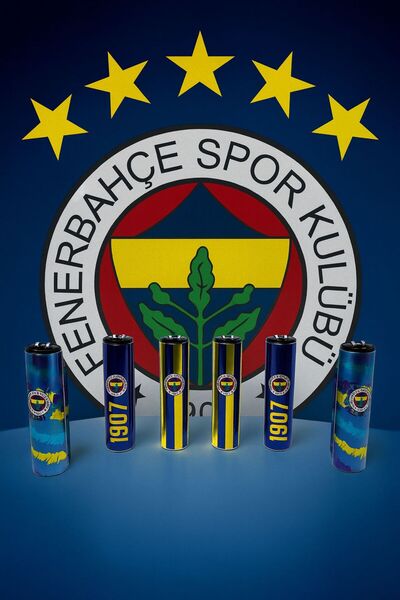 melmus 🟡🔵Fenerbahçe 1907 Özel Seri Metal Çarklı Lisanslı 6’lı Koleksiyon Çakmak Seti – Ultra Lüks Tasarım