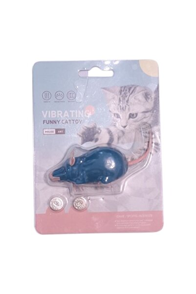 Vision XXI Jucărie vibrantă cu șoarece verde, cu baterii, plastic, 6,5 cm,