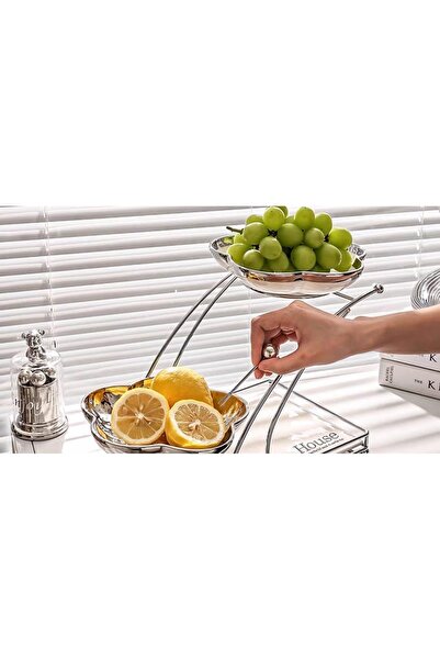 Trendy's Δίσκος φρούτων TRENDY'S, δύο επίπεδα, 20 X 20 CM