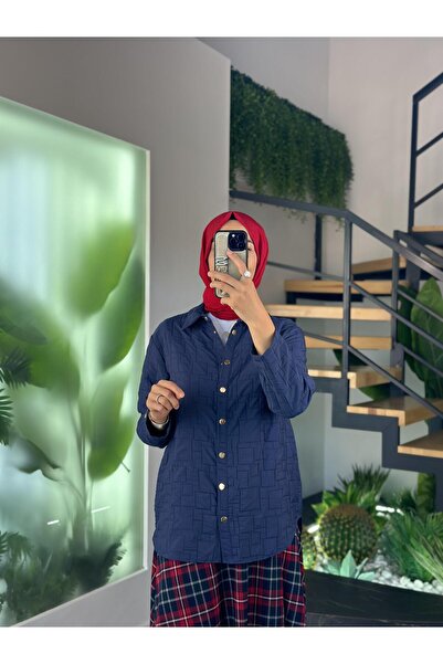 Armine Trend Kapitone Ceket 25KT542 Lacivert