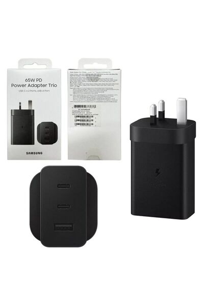 Generic Samsung 65W PD Super Fast Charger PD Power Adapter Plug Triple Port Trio