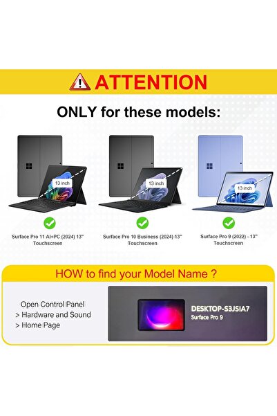 erorex حافظة Surface Pro 11 مقاس 13 بوصة 2024