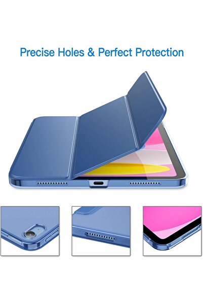 JETech Case for iPad (A16) 11th/10th Gen, Slim Hard Back Cover with Auto Wake/Sleep (Navy)