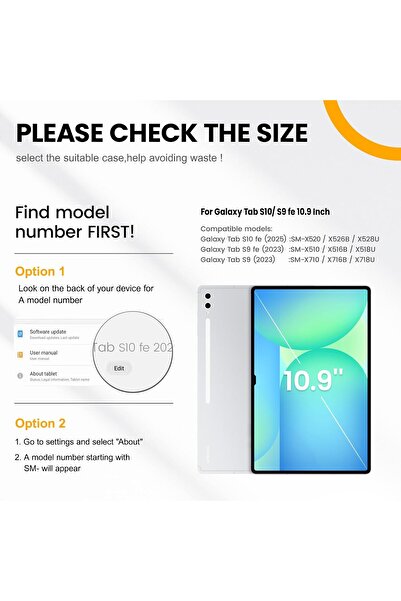 erorex Case For Samsung Galaxy Tab S10 Fe / S9