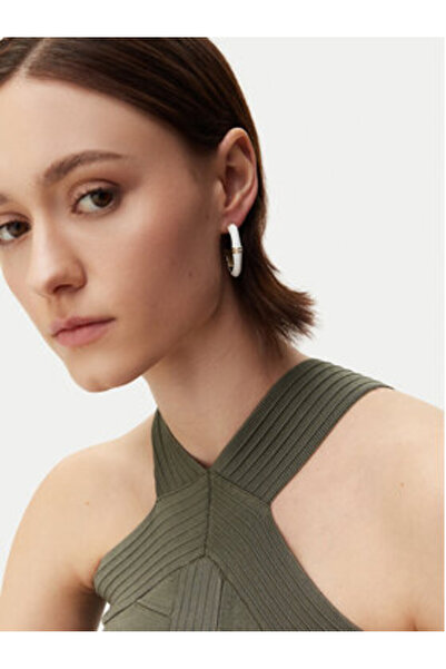 Guess Γυναικεία Σκουλαρίκια Λευκά, Χρυσά JUBE05156JW