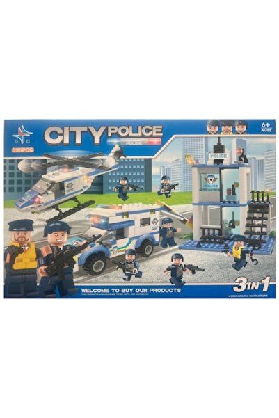 OEM City Police Building Set, 3-in-1, Police Station, 395 pcs, 6+ years, blue