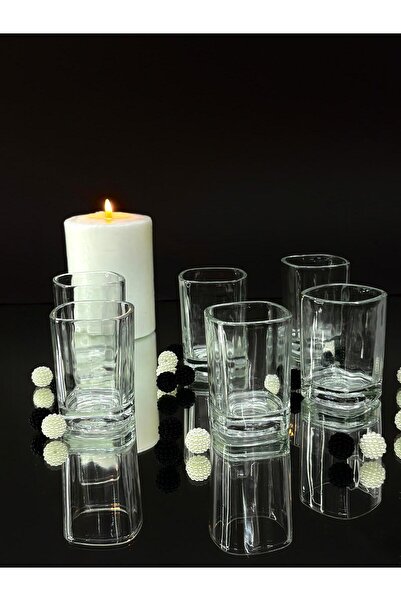 KirLiNova Set of 6 Glass Coffee Side Water Glasses – Stylish and Minimalist D...