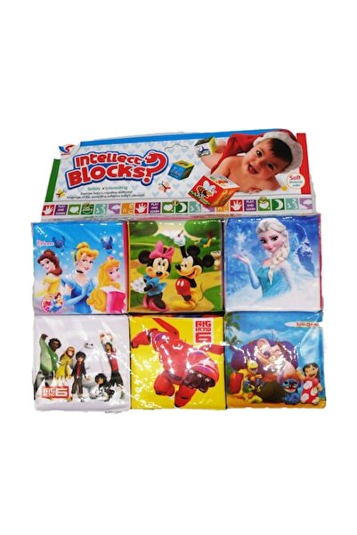 Vision Set 6 Foam Puzzle Cubes, 6 Faces, 6 Stories, Mickey Mouse, 22x15cm,