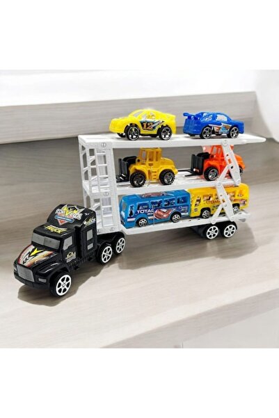 Vision XXI Set Tir cu 3 Platforme mobile, 6 Autovehicule, Show Truck, 30 cm,