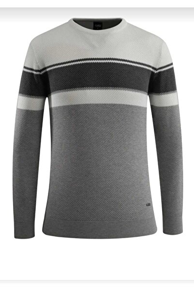 güncüoğlu Zero Collar Honeycomb Patterned Men's Knitwear Sweater