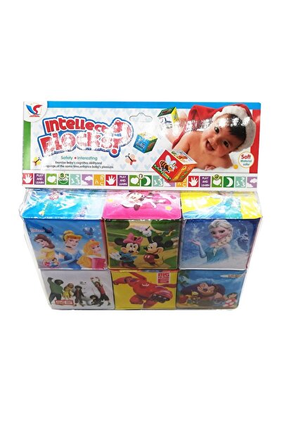 Vision Set 6 Foam Puzzle Cubes, 6 Faces, 6 Stories, Mickey Mouse, 22x15cm,