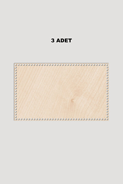 Lucena قاعدة صينية خشبية مستطيلة الشكل 25x40 سم 3 قطع خشب القيقب 3 مم