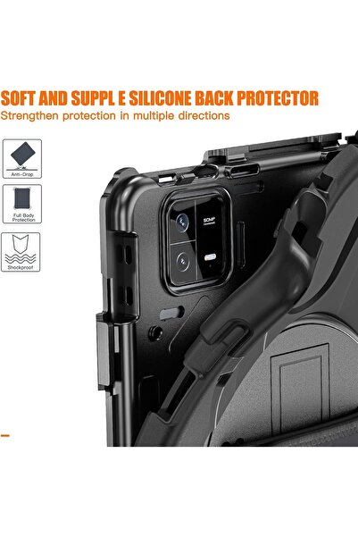 erorex Rugged Case For Xiaomi Pad 6 11-Inch 2023 , Rotatable Case Kickstand Case Ith 360 Rotatable…