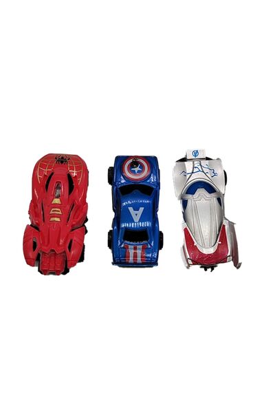 Vision Set 3 mașini, ToyToy Avengers, 9 cm, multicolor, XXI