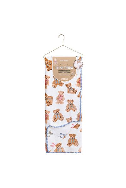 Bee Home Teddy Bear Double Faced | Single Fur Shawl