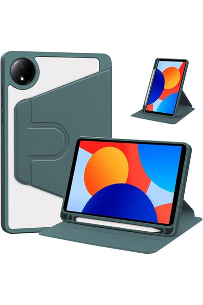 007 QIXUZENI Protective Hard PC Acrylic Case for Redmi Pad SE 8.7-inch 2024 with Pen Holder, Transparent