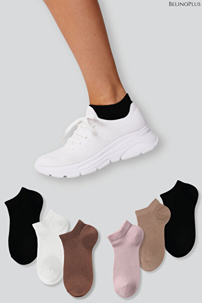 BELİNOPLUS 6-пакет дишащи, не изпотяващи се бамбукови чорапи в различни цветове за жени