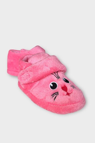 Liger Girl's Velcro Non-Slip Sole Kindergarten Nursery Home Shoes Slippers Pink