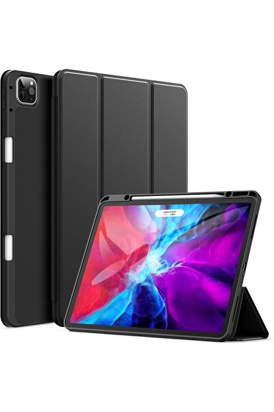 JETech Slim Case for iPad Pro 12.9 (2020/2018) with Pencil Holder, TPU Soft Back, Auto Sleep/Wake -