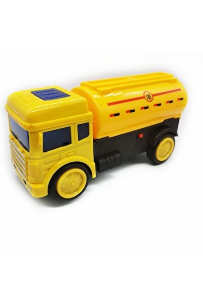 Vision XXI Cisternă de combustibil de jucărie cu lumini și sunete, Bump and Go, 17 cm, galben, VisionXXI