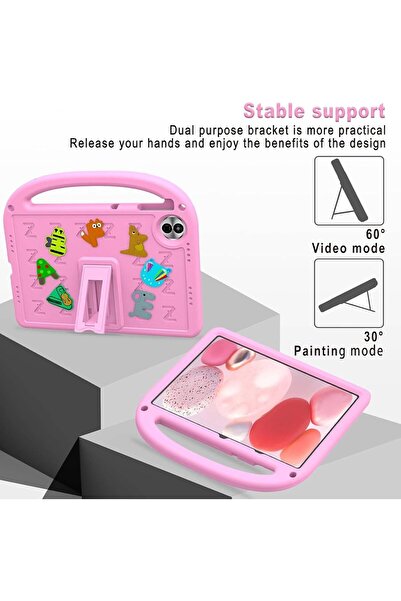 erorex Kids Case Compatible With Honor Pad 10 12.1" 2025, Cute Full Body Protective Cover With Handle Stand
