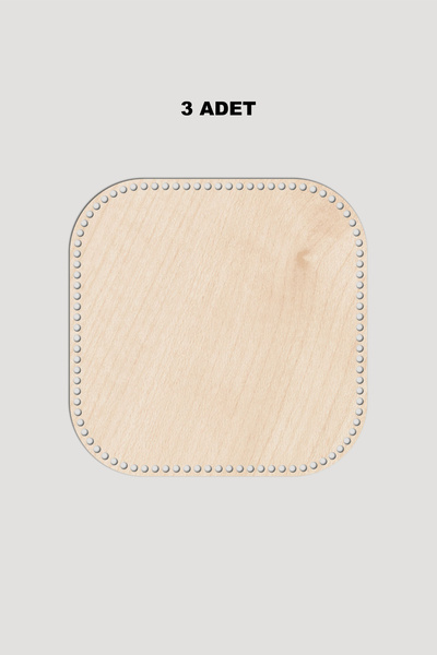 Lucena Дерев'яна прямокутна овальна корзина з кутами, дно 31x32 см, 3 штуки, ...