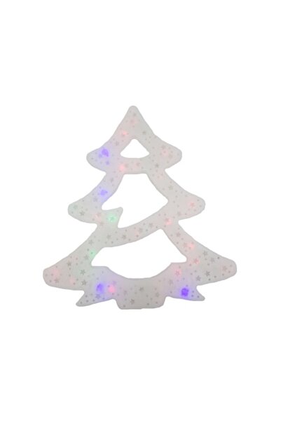 ABS Ornament de Crăciun, Brad de fereastră cu luminițe, 40 cm