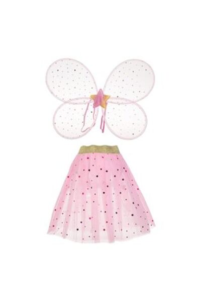OEM Set Disguise with Pink Starry Tutu Skirt Fuchsia & Pink Wings Gold Stars - 2 pcs
