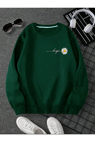 FAVORİST Hope Daisy Crew Neck Sweatshirt