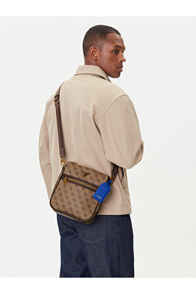 Guess Ανδρική Καφέ Τσάντα HMMILOP5417