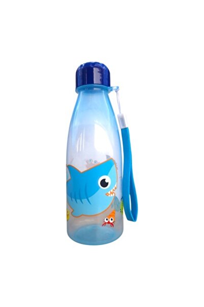 Vision XXI Sticlă de apă din plastic, 500 ml, model rechin, 6,5 x 20 cm,