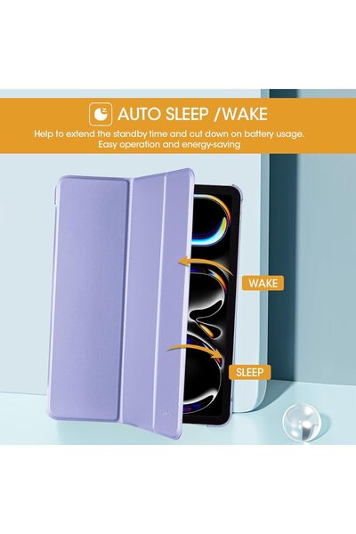 PROCASE iPad Pro 13-inch Case (M5/M4) - Translucent Hard Back, Smart Cover, Auto Wake/Sleep - Lightp