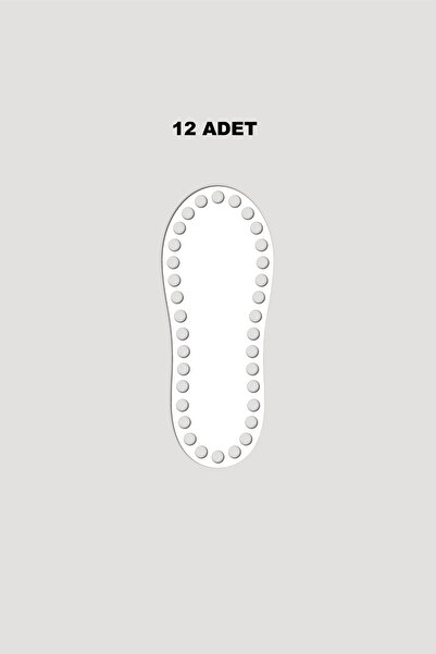 Lucena Ξύλινη Βάση Δίσκου Καλαθιού Ελλειπτική 7x18 εκ. 12 Τεμάχια Λευκό 3mm