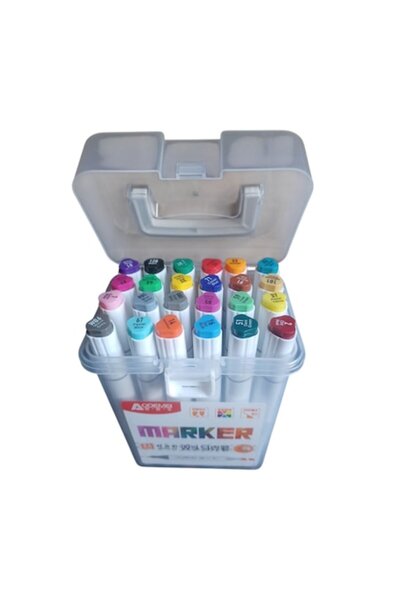 Vision XXI Set markere cu 24 de culori cu vârf dublu,