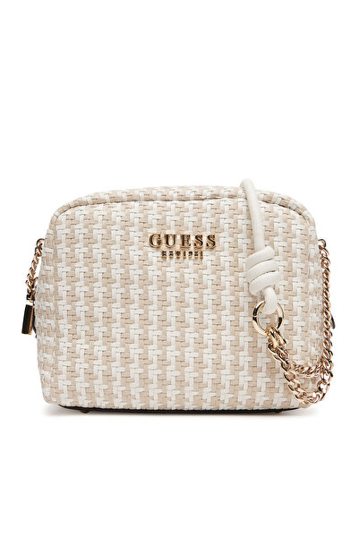 Guess Γυναικεία Τσάντα Χειρός Μπεζ, Λευκή HWWG9631140