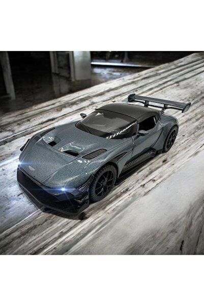 Vision XXI Aston Martin Vulcan 820CP, Metal Model, Grey, Scale 1:32, Lights, Sounds, Pull Back, VisionXXI
