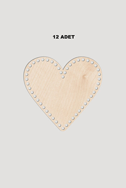 Lucena Ξύλινη Βάση Δίσκου Καλαθιού Καρδιάς 13x15 εκ. 12 Τεμάχια Σφενδάμι 3εκ.